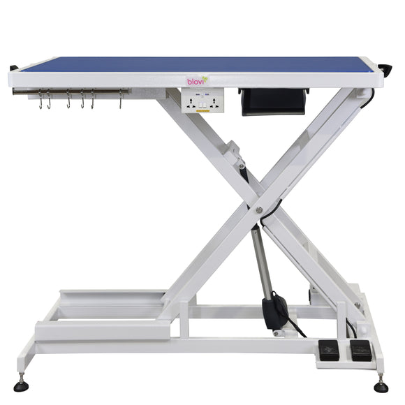 Blovi Callisto Pro Grooming Table – Electric Lift, Accessory Shelf, 125x65cm Anthracite Top