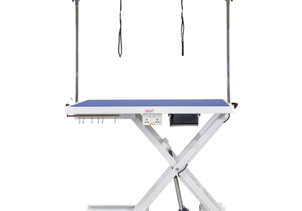 Blovi Callisto Pro Grooming Table – Electric Lift, Accessory Shelf, 125x65cm Anthracite Top