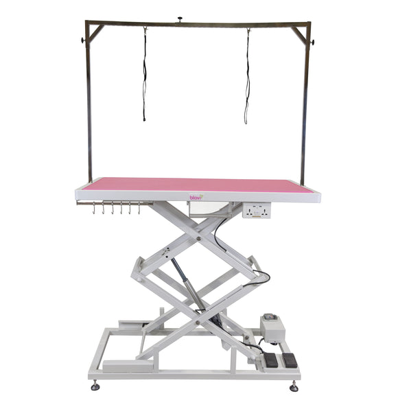 Blovi Upper Pro Electric Grooming Table – Lift System, Accessory Shelf, 125x65cm Black