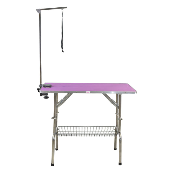 Blovi Solid Purple Grooming Table 110x60cm – Adjustable Height, Stable Non-Slip Surface