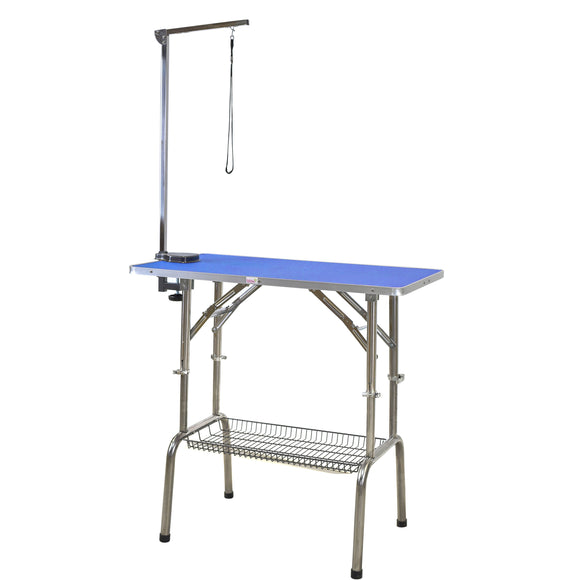 Blovi Solid Blue Grooming Table 95x55cm – Adjustable Height, Stable Non-Slip Surface