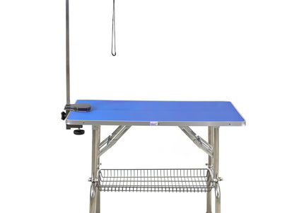 Blovi Solid Blue Grooming Table 95x55cm – Adjustable Height, Stable Non-Slip Surface