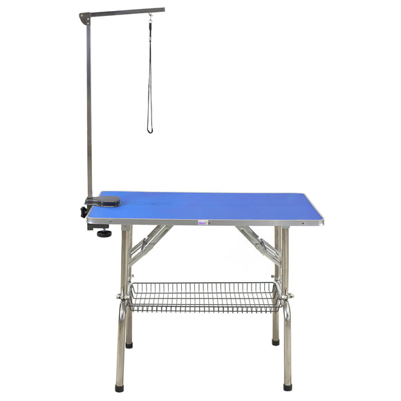 Blovi Solid Blue Grooming Table 95x55cm – Adjustable Height, Stable Non-Slip Surface