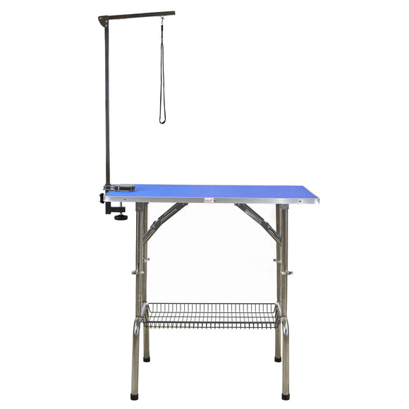 Blovi Solid Blue Grooming Table 95x55cm – Adjustable Height, Stable Non-Slip Surface