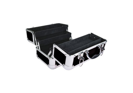 Chadog Grooming Transport Case – Elegant Black Aluminum Storage, 29.5x19x20cm