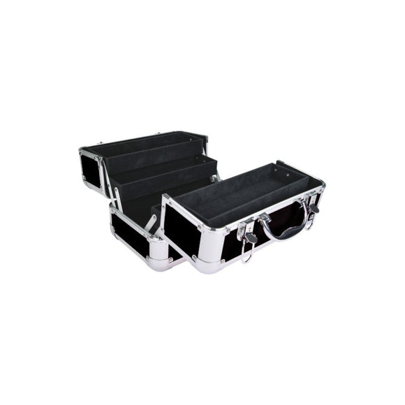 Chadog Grooming Transport Case – Elegant Black Aluminum Storage, 29.5x19x20cm