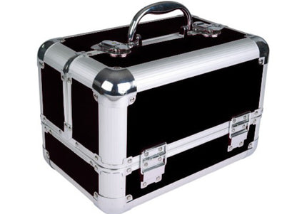 Chadog Grooming Transport Case – Elegant Black Aluminum Storage, 29.5x19x20cm