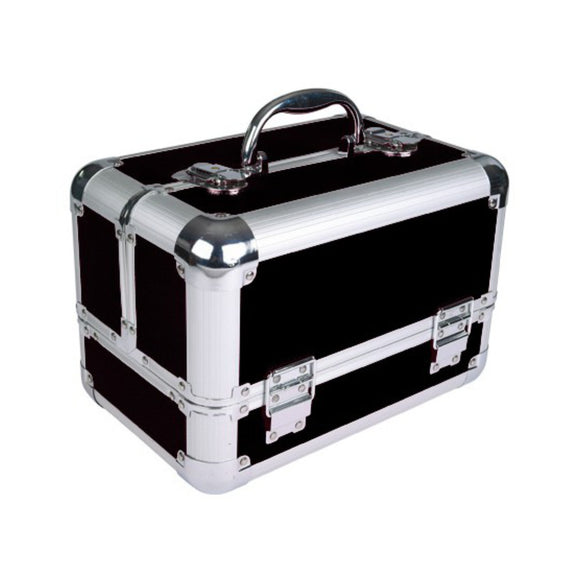Chadog Grooming Transport Case – Elegant Black Aluminum Storage, 29.5x19x20cm