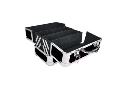 Chadog Grooming Transport Case – Elegant Black Aluminum Storage, 29.5x19x20cm