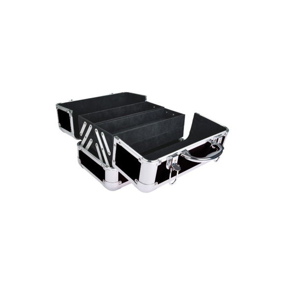 Chadog Grooming Transport Case – Elegant Black Aluminum Storage, 29.5x19x20cm