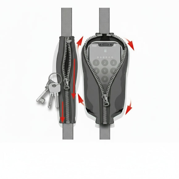 Flamingo Kayga Red Nylon Leash – Dual Handle Design with Elastic Pouch, 153cm x 25mm