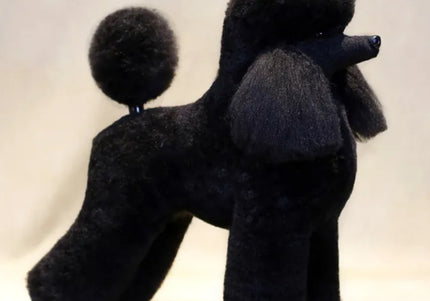 Mr. Jiang Poodle Full Body Hair Lamb – Black Replacement Coat for Grooming Mannequin, Realistic Texture