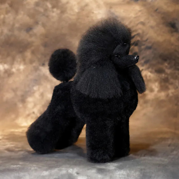 Mr. Jiang Poodle Full Body Hair Lamb – Black Replacement Coat for Grooming Mannequin, Realistic Texture