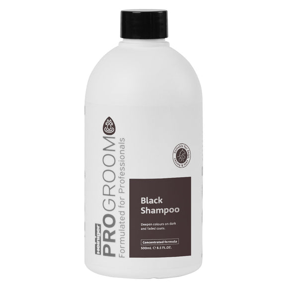ProGroom Black Shampoo 500ml – Concentrated Color-Enhancing Formula for Dark Coats, 1:4 Dilution