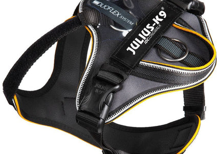 Julius K9 Longwalk Harness Black XL – Ergonomic Trekking Harness with Shock Absorbing Straps