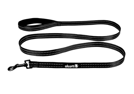 Alcott Adventure Leash 180cm Black – Reflective Tape, Lightweight Durable Design, Small Size