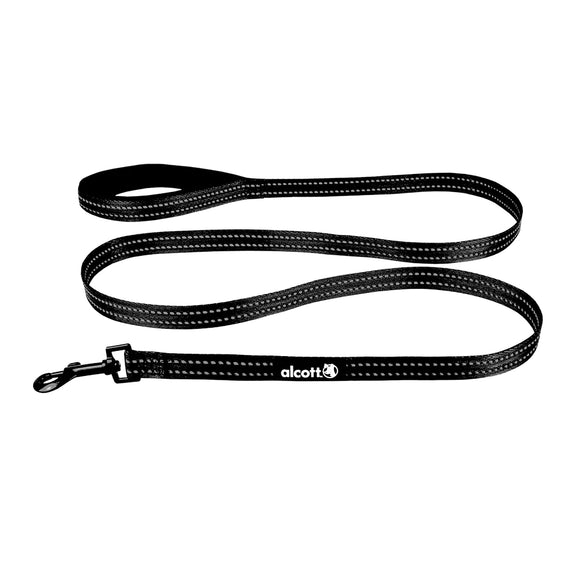 Alcott Adventure Leash 180cm Black – Reflective Tape, Lightweight Durable Design, Small Size