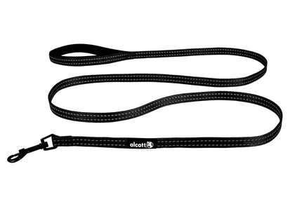 Alcott Adventure Leash 180cm Black – Reflective Tape, Lightweight Durable Design, Small Size