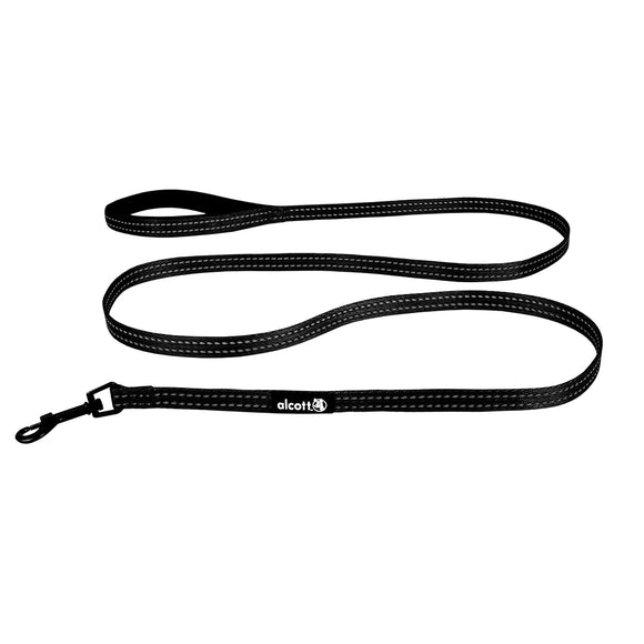 Alcott Adventure Leash 180cm Black – Reflective Tape, Lightweight Durable Design, Small Size