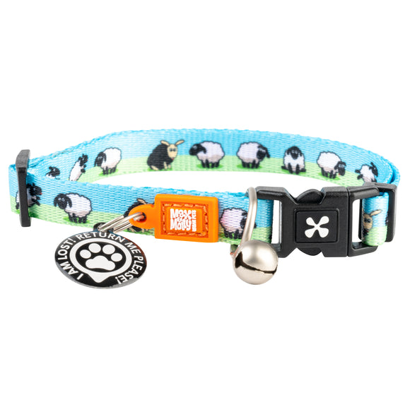 Max&Molly GOTCHA! Smart ID Cat Collar Black Sheep – Colorful Adjustable Collar with Smart Tag