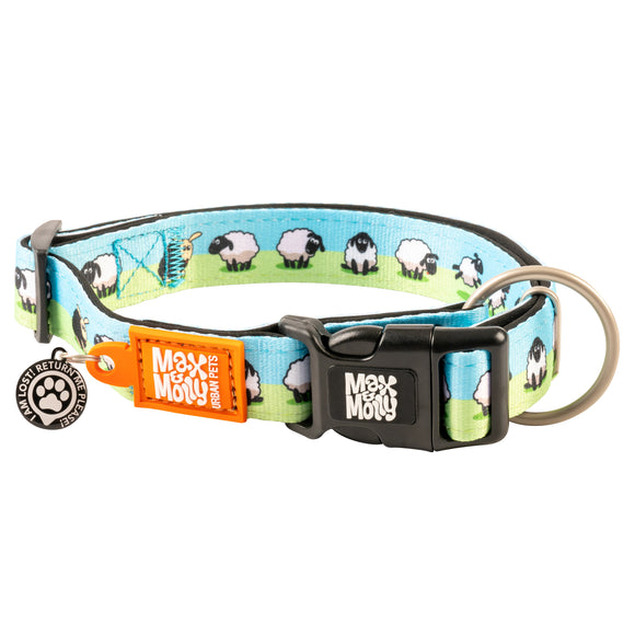 Max&Molly GOTCHA! Smart ID Black Sheep Collar – Large, Durable Adjustable Design with Smart Tag
