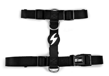 Dashi Solid Back Harness Black – Adjustable Large Guard Dog Harness with Secure Fit