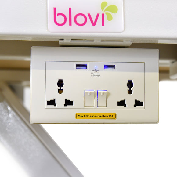 Blovi Callisto Pro Grooming Table – Electric Lift, Accessory Shelf, 125x65cm Anthracite Top