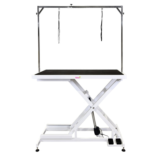 Blovi Callisto Electric Grooming Table – Adjustable Lift, 125x65cm Black Tabletop, Stable Design