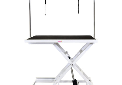 Blovi Callisto Electric Grooming Table – 125x65cm Pink Top, Adjustable Height, Stable Design