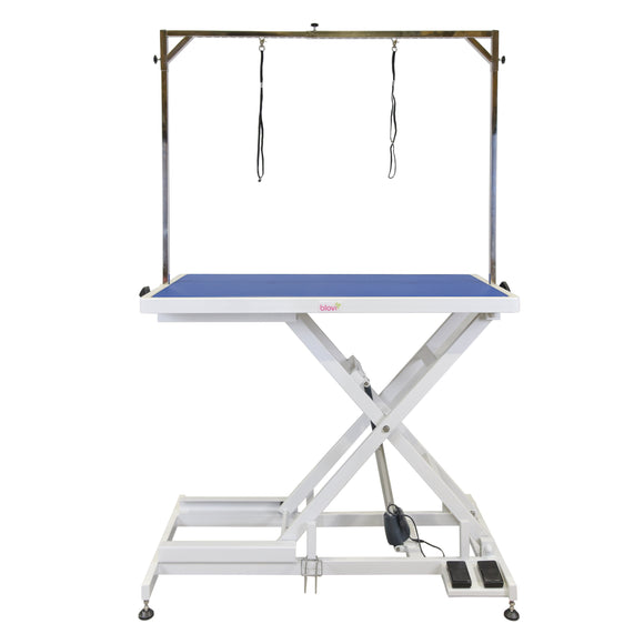 Blovi Callisto Electric Grooming Table – 125x65cm Blue Top, Adjustable Height Design