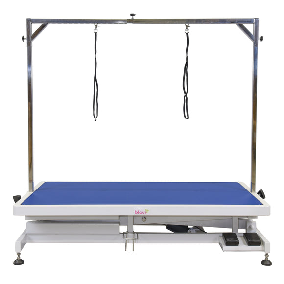 Blovi Callisto Electric Grooming Table – 125x65cm Blue Top, Adjustable Height Design