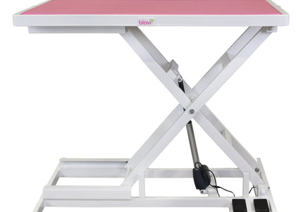 Blovi Callisto Electric Grooming Table – 125x65cm Pink Top, Adjustable Height, Stable Design