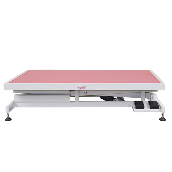 Blovi Callisto Electric Grooming Table – 125x65cm Pink Top, Adjustable Height, Stable Design