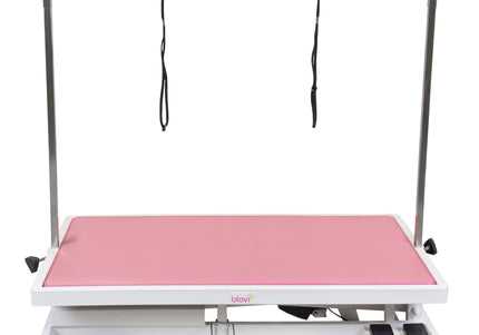 Blovi Callisto Electric Grooming Table – 125x65cm Pink Top, Adjustable Height, Stable Design