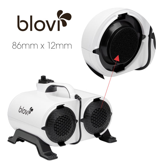 Blovi Dryer Foam Filter – External Replacement Filter, Fits Blovi and Shernbao Dryers, 86x12mm