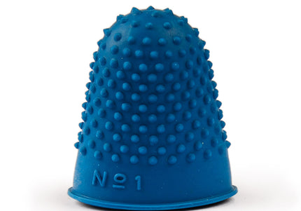 Rubber Trimming Finger Cot Size M Blue – Non-Slip Grip, Comfortable Fit, Single Piece