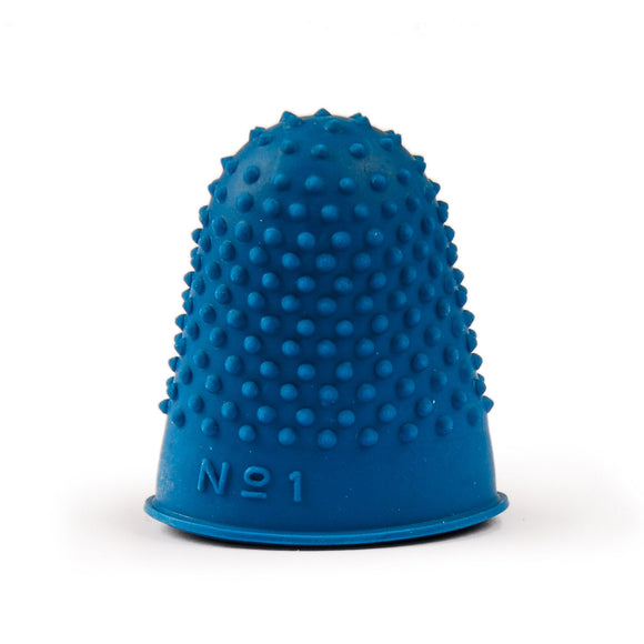 Rubber Trimming Finger Cot Size M Blue – Non-Slip Grip, Comfortable Fit, Single Piece