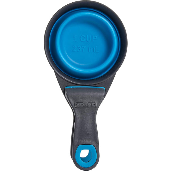 Dexas Collapsible KlipScoop 3in1 Medium 237ml – Foldable Food Scoop with Bag Clip, Purple