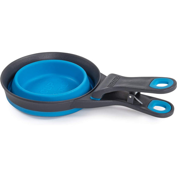 Dexas Collapsible KlipScoop 3in1 Large 473ml – Foldable Food Scoop with Bag Clip, Purple