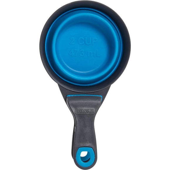 Dexas Collapsible KlipScoop 3in1 Large 473ml – Foldable Food Scoop with Bag Clip, Purple