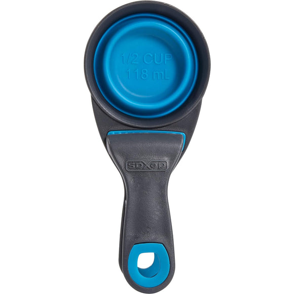 Dexas Collapsible KlipScoop 3in1 Small 118ml – Foldable Food Scoop with Bag Clip, Fuchsia