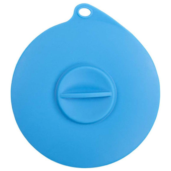 Dexas Flexible Suction Lid – Silicone Self-Sealing Food Can Cover, Blue, Reusable and Airtight