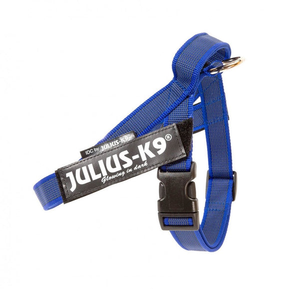 Julius-K9 IDC Color&Gray Belt Harness Blue – Adjustable Mini Size, Durable Design
