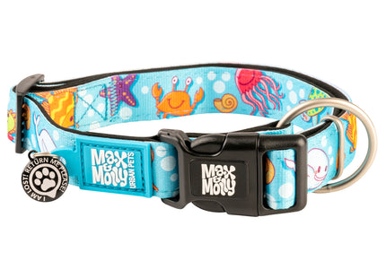 Max&Molly GOTCHA! Smart ID Ocean Collar – Adjustable XS Dog Collar with Smart Tag Technology