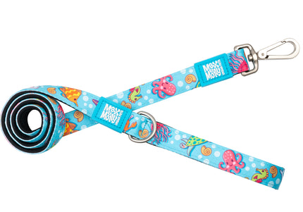 Max&Molly Ocean Short Leash – Colorful City Lead with Sea Pattern, 120cm Medium