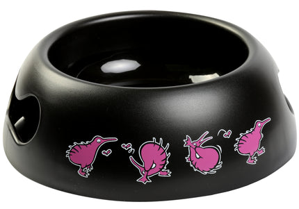 Kiwi Walker Black Bowl 750ml – Durable Plastic Anti-Slip Pet Feeding Bowl, Fuchsia Color
