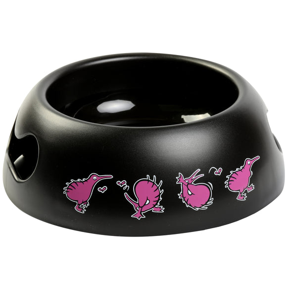 Kiwi Walker Black Bowl 750ml – Durable Plastic Anti-Slip Pet Feeding Bowl, Fuchsia Color