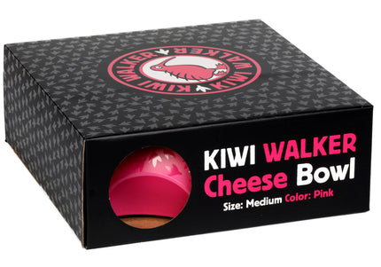 Kiwi Walker Cheese Bowl 750ml – Stable Non-Slip Dog Bowl in Fuchsia Color