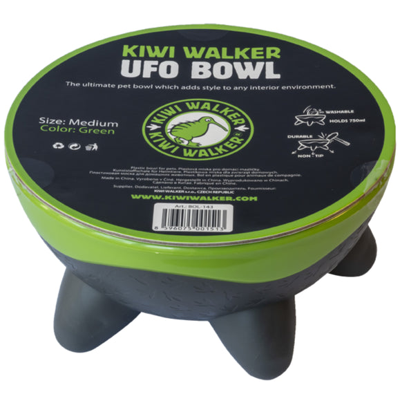 Kiwi Walker Ufo Bowl 750ml – Blue Plastic Pet Bowl with Non-Slip Feet, Durable Design