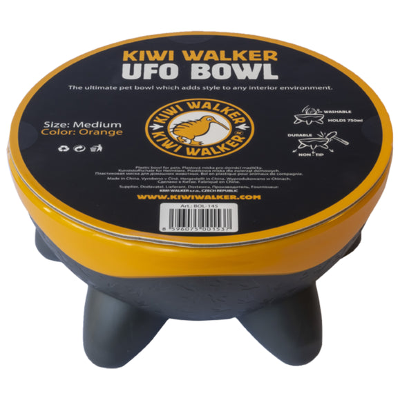 Kiwi Walker Ufo Bowl 750ml – Blue Plastic Pet Bowl with Non-Slip Feet, Durable Design